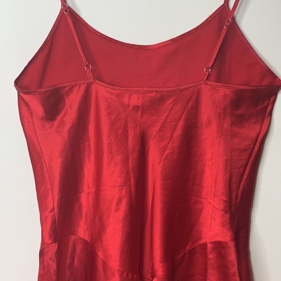Victoria’s Secret | Cherry Red Satin Adjustable Straps Négligée Slip Dress S - Picture 12 of 14